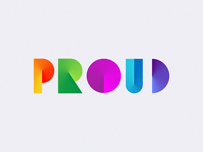 PROUD conical font gay geomtric gradient group lgbt logo pride pride month queer