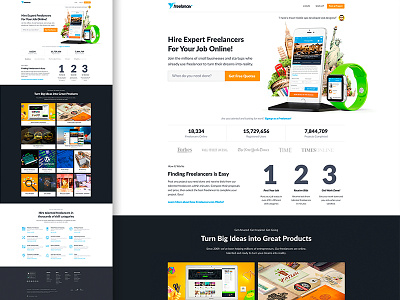 Freelancer Homepage Test homepage landing page design website