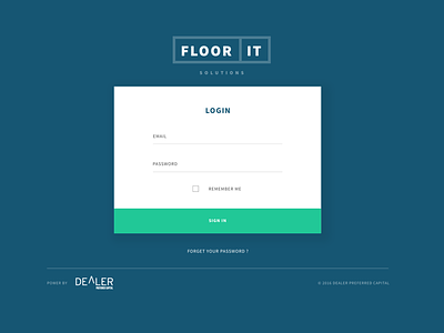 Floor It Solutions Login dealership flat form login sign in simple webapp
