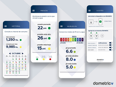 Dometric - 3/3 app appdesign appdesigner colors design icons interface minimal ui ux