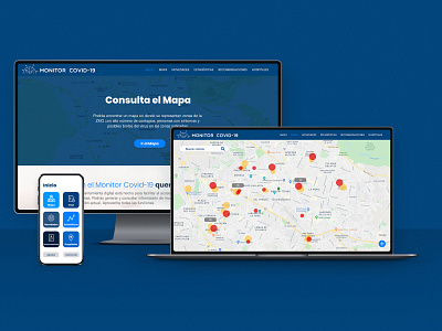 Monitor Covid-19 app appdesign appdesigner colors design icons interface minimal ui ux web webdesign