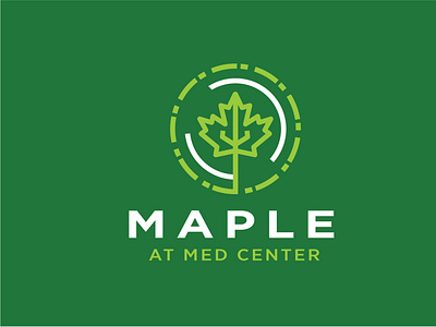 Maple at Med Center flat design logo logo design maple sans serif