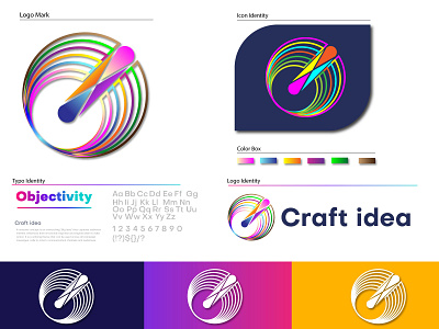 Craft idea Logo design 3d logo abstract branding colorful creative design icon illustration logo logo design typography