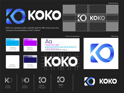 koko logo design 3d logo abstract branding colorful creative design flat icon illustration logo logo design logo mark logo typo minimal typography