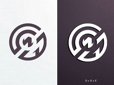 U V E Latter mark Logo design