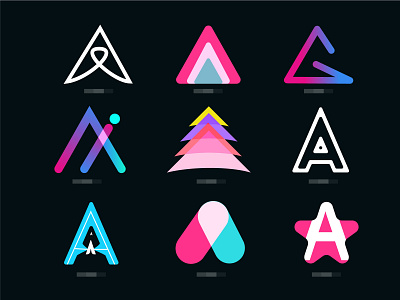 Collection of letter a logo design