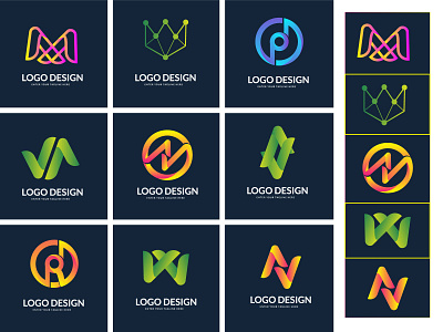 Custom logo design 3d logo abstract app branding colorful creative design custom designs icon logo logo design logo mark logos typography
