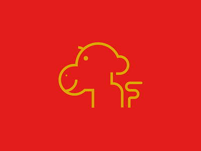 Monkey chinese zodiac icon set