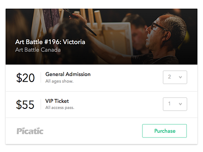 Ticket Checkout Widget