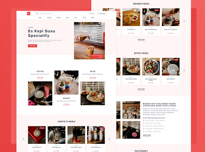 Warpindo - Coffee & Eatery coffee eatery minimal ui ux web web design