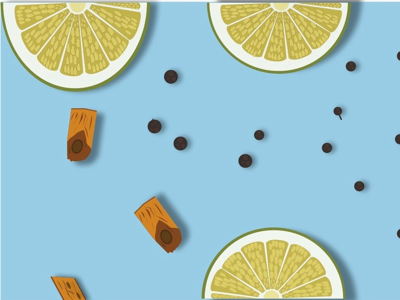 Lemon and pepper design illustration vector