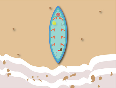 Sea Shore Boat design illustration vector