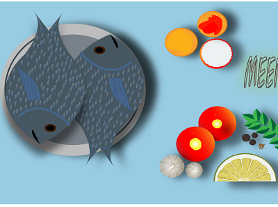 Fish Curry branding design drawing illustration karthickyuvan logo nature vector vector art
