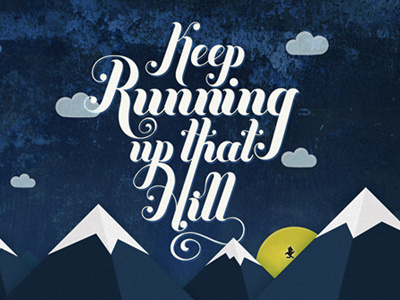 Keep Running 2 illustration texture typography