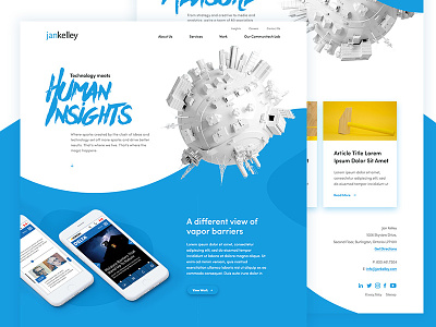 Agency redesign concept agency angles folio paint portfolio shapes ux web design website