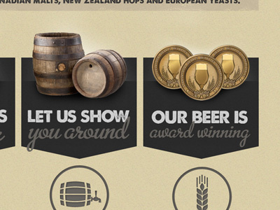 Beer website beer navigation texture ui website