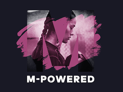 M Powered design logo typography