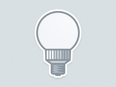 Eureka LED bulb monochrome sticker vector