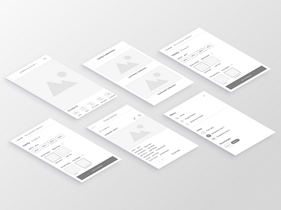 Mobile app wireframes