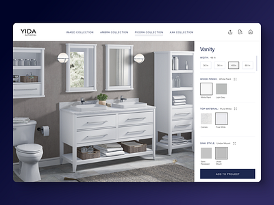 E-commerce bathroom customizer bathroom branding customizer design typography ui ux web webapp website