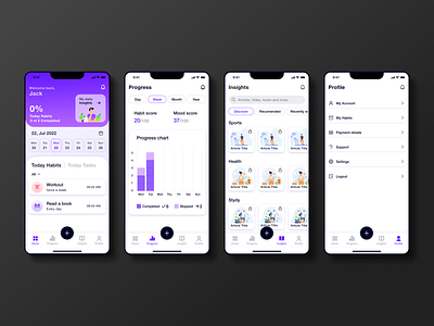 Habit tracking app android app branding design habit tracker insights ios mobile app product design progress ui ux