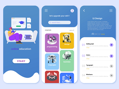 Online education app uiuxuidesigndesignuxdesign