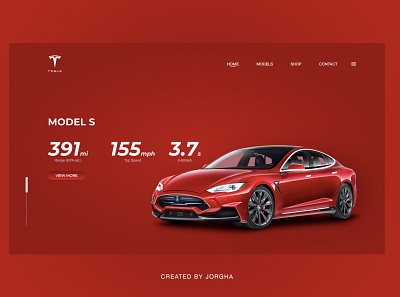 TESLA WEB DESIGN 2020 trend adobe xd advertising branding design flat minimal typography ui web