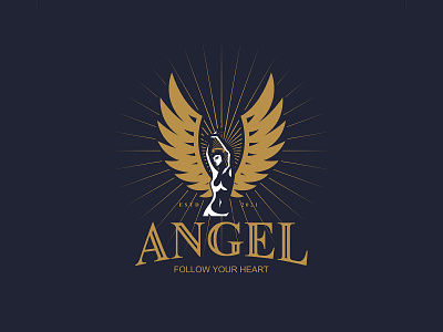 Angel graphic design illustration logo