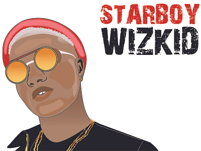 Afrobeat Super Star, Wizkid design drawing illustration