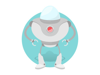 Algebrize Robot 1 flat icon illustration oldskool robot semi flat vector