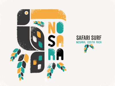 Nosara Merch Toucan Dribbble bird costa rica illustration print pura vida surf t shirt toucan