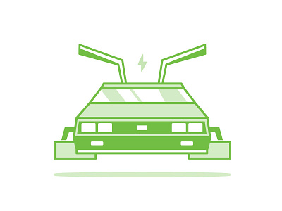 Whip Game Tight back to the future delorian hover icon illustration time machine
