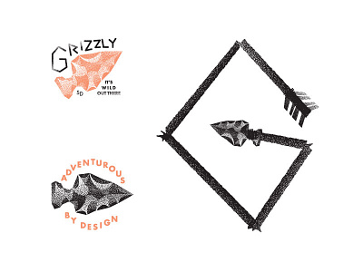 Grizzly Shirts adventure arrow arrow head awesome. camping illustration letter g texture wilderness