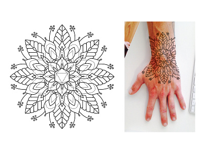 Mandala Tattoo design floral illustration linework mandala sacred geometry tattoo