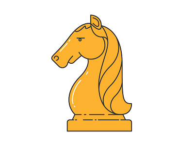 Cheese Horse chess horse icon illustration knight line strategy