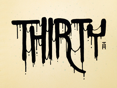 It's the 30th excercise illustration ink lettering typography