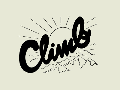 Climb adventure illustration lettering lockup mountains outdoors prints typography