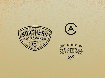 broken line badges badge california lockup minimal monogram norcal simple texture typography