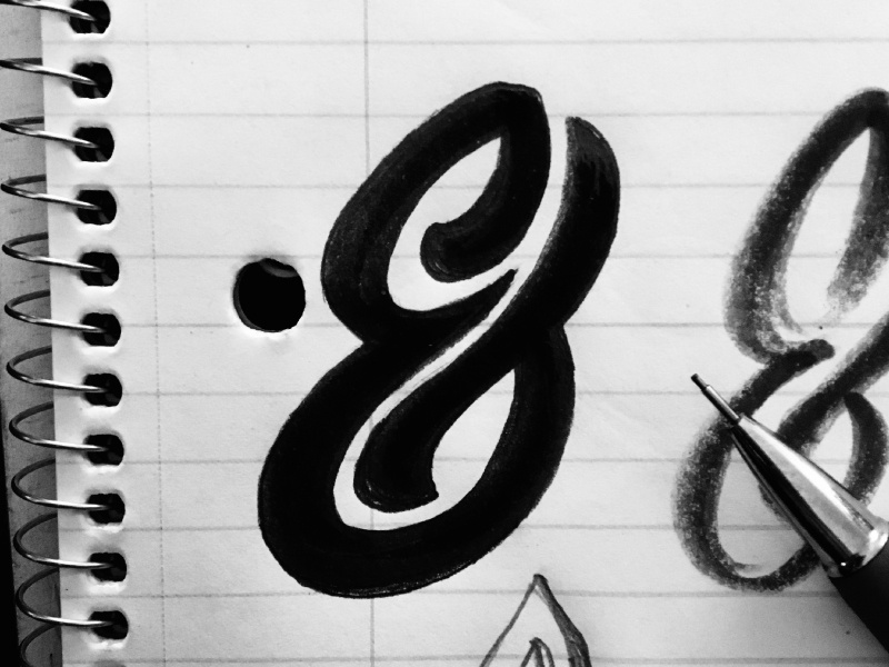 Ampersand ampersand logo mark monogram type illustration lettering