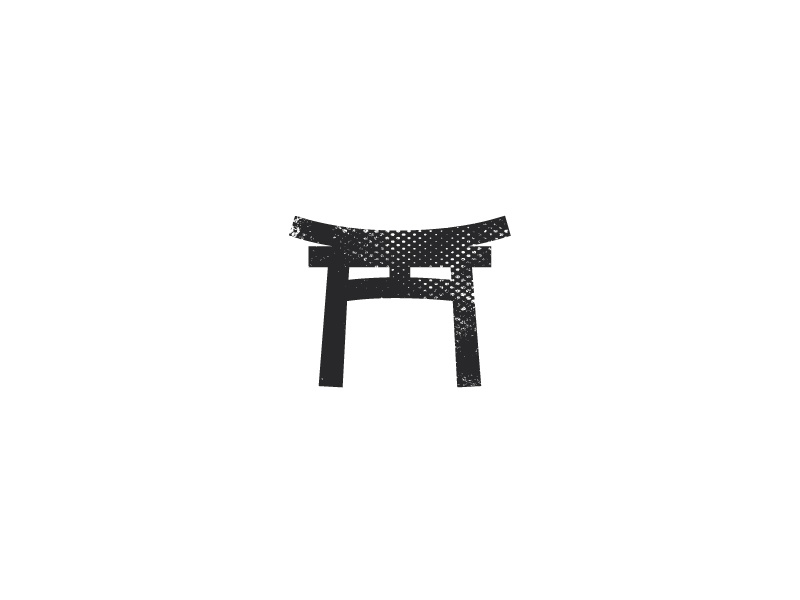 Dojo Torii sacred doorway dojo texture logo branding japanese