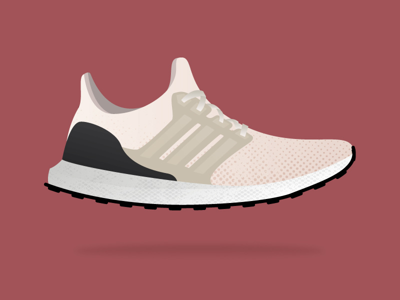 Boosted sports running illustration shoe ultraboost adidas