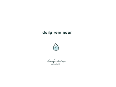 Drink water day 1 bottled branding dailyreminder design drinkwater health healthyhabits illustration logo water