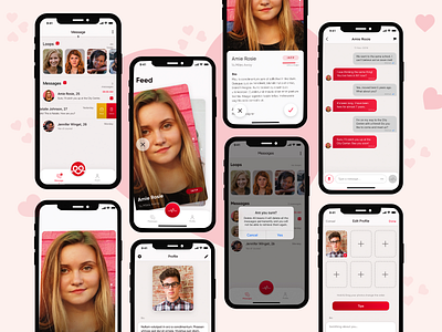 Dating App Ui Design android app branding dating design graphic design ios ui ux vector