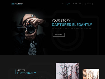 Photographer Web UI Design