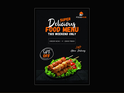 Restaurant - Flyer Design branding creative flyer design graphic design illustration poster design typography