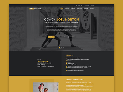 Personal Trainer - Fitness Web UI Design