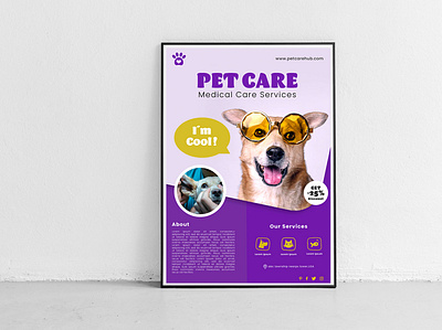 Pet Care Service - Flyer Design branding design flyer design graphic design marketing poster design print typography