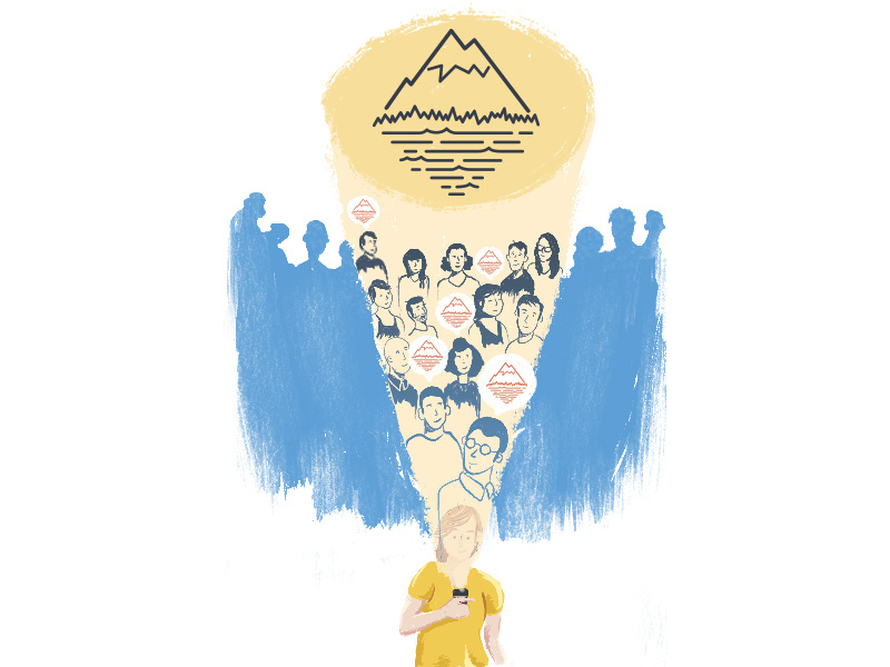 Meetup summed up by Michael Perrotti for Meetup on Dribbble