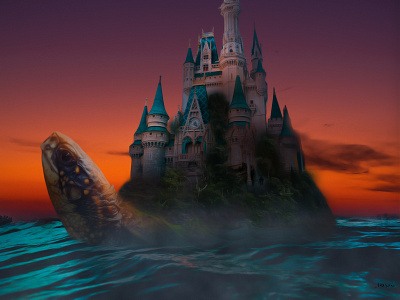 The Vanishing Isle animal castle design disney manipulation photo photoshop sea