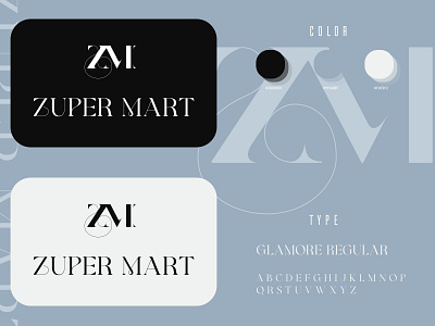 Zuper Mart Logo black clothing clothing logo design fashion glamour lettermark logo modern serif shop logo store logo style white wordmark